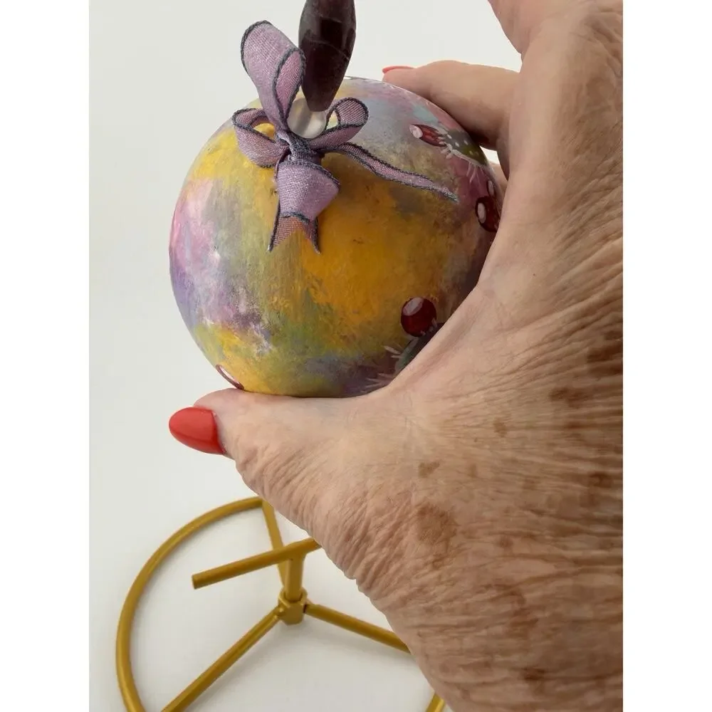 Hand Painted Southwestern Prickly Pear Plant Christmas Ornament 3.5